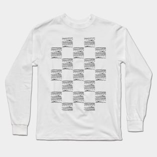 Black and White Squares. Seamless Pattern. Long Sleeve T-Shirt